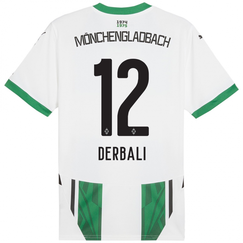 Niño Camiseta Louisa Derbali #12 Blanco Verde 1ª Equipación 2024/25 La Camisa Argentina