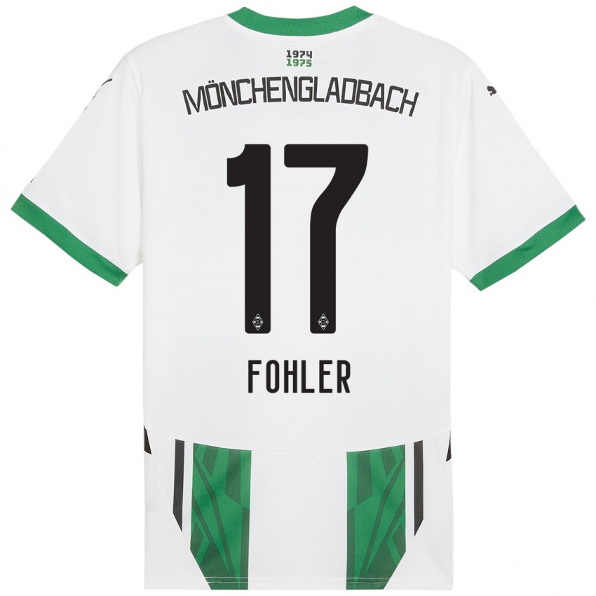 Niño Camiseta Selma Fohler #17 Blanco Verde 1ª Equipación 2024/25 La Camisa Argentina