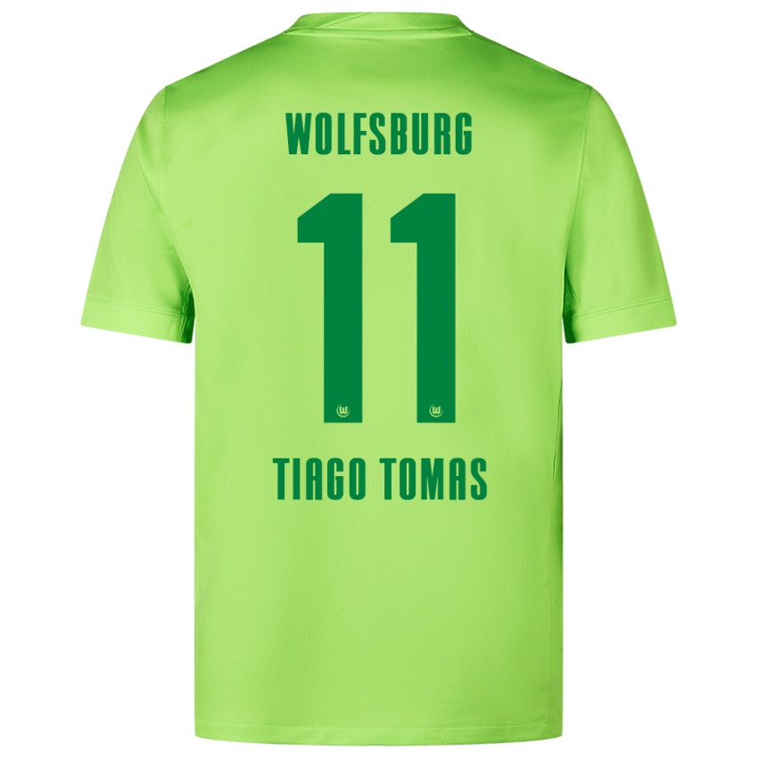 Niño Camiseta Tiago Tomás #11 Verde Fluorescente 1ª Equipación 2024/25 La Camisa Argentina