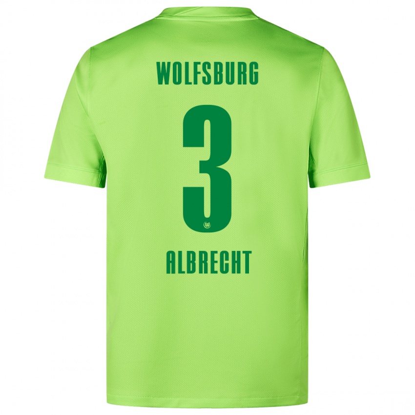 Niño Camiseta Ben Albrecht #3 Verde Fluorescente 1ª Equipación 2024/25 La Camisa Argentina