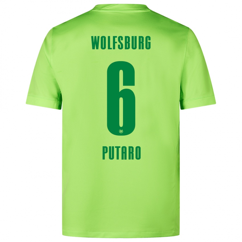 Niño Camiseta Luca Putaro #6 Verde Fluorescente 1ª Equipación 2024/25 La Camisa Argentina