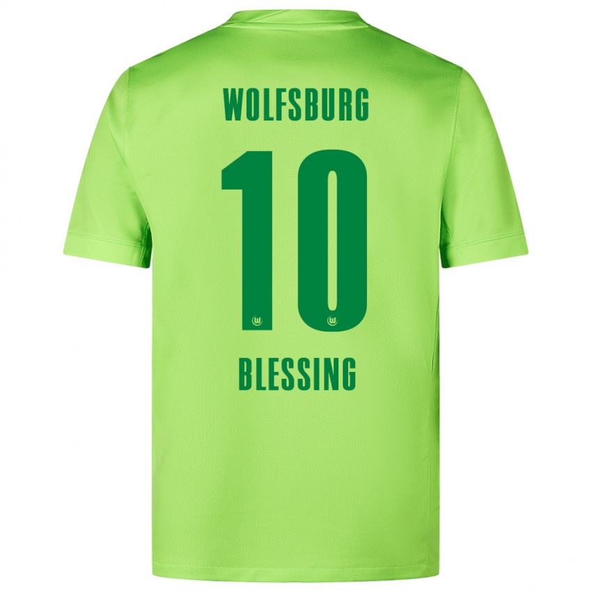 Niño Camiseta Èlisée Blessing #10 Verde Fluorescente 1ª Equipación 2024/25 La Camisa Argentina