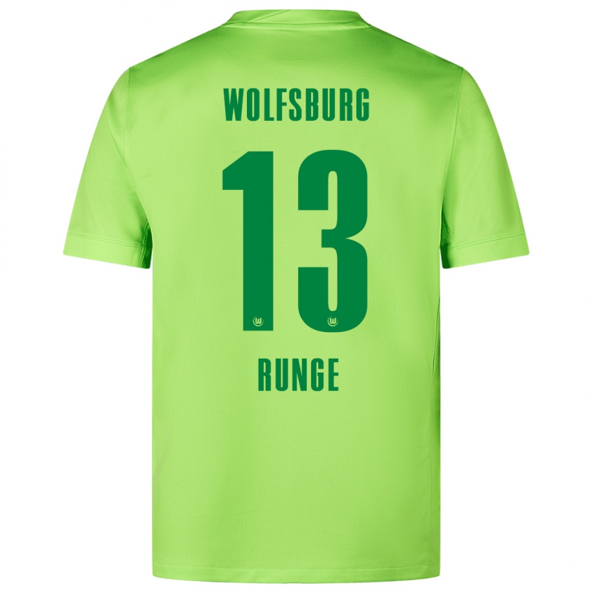 Niño Camiseta Mads Runge #13 Verde Fluorescente 1ª Equipación 2024/25 La Camisa Argentina