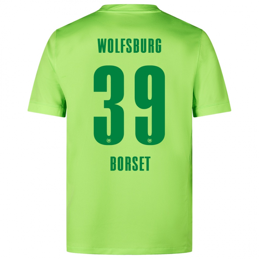 Niño Camiseta Anders Rønne Børset #39 Verde Fluorescente 1ª Equipación 2024/25 La Camisa Argentina