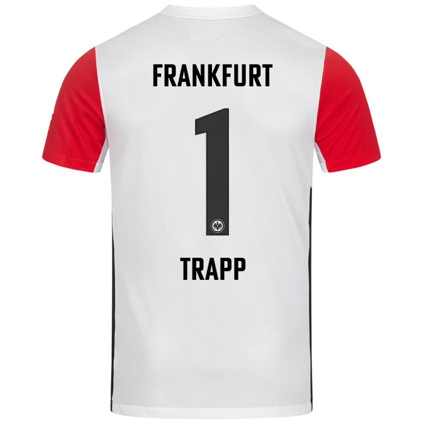 Niño Camiseta Kevin Trapp #1 Blanco Rojo 1ª Equipación 2024/25 La Camisa Argentina