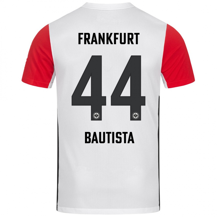 Niño Camiseta Davis Bautista #44 Blanco Rojo 1ª Equipación 2024/25 La Camisa Argentina