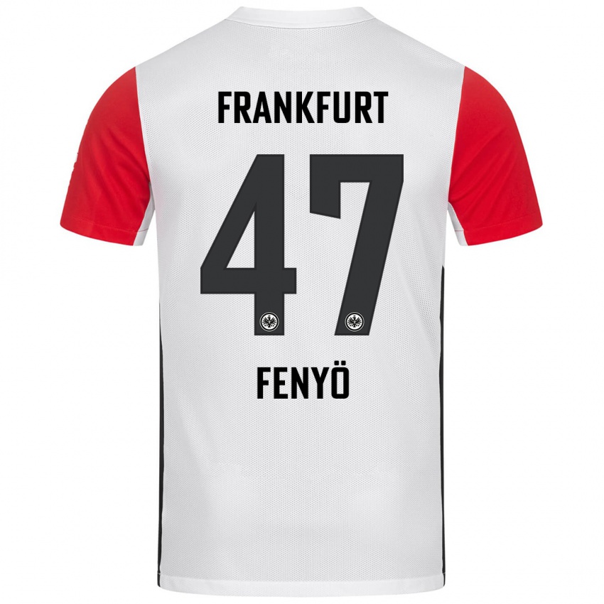 Niño Camiseta Noah Fenyö #47 Blanco Rojo 1ª Equipación 2024/25 La Camisa Argentina