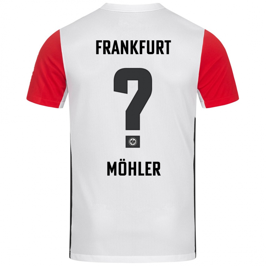 Niño Camiseta Emil Möhler #0 Blanco Rojo 1ª Equipación 2024/25 La Camisa Argentina