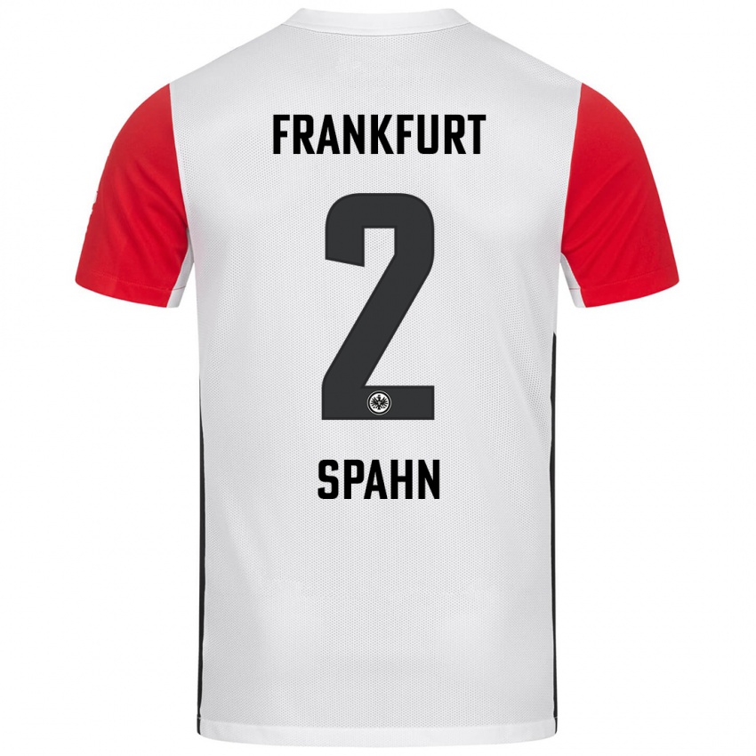 Niño Camiseta Maurice Spahn #2 Blanco Rojo 1ª Equipación 2024/25 La Camisa Argentina