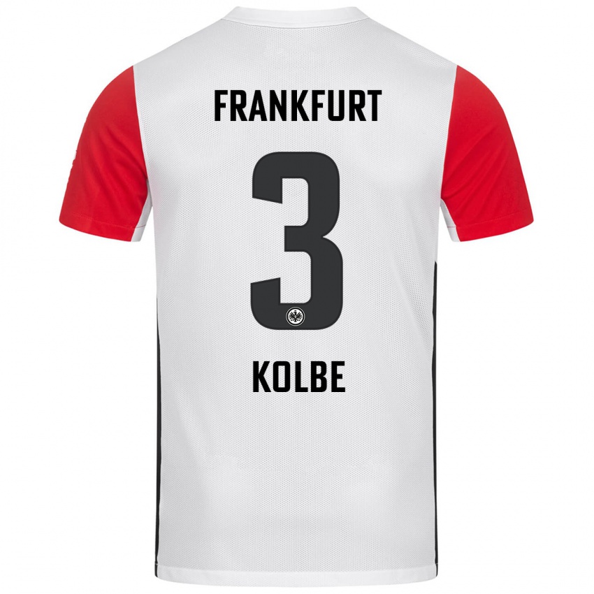 Niño Camiseta Louis Kolbe #3 Blanco Rojo 1ª Equipación 2024/25 La Camisa Argentina