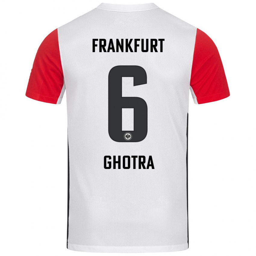 Niño Camiseta Harpreet Ghotra #6 Blanco Rojo 1ª Equipación 2024/25 La Camisa Argentina