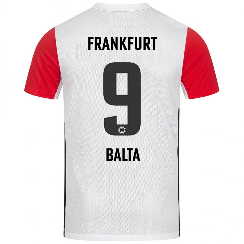 Niño Camiseta Sahin Balta #9 Blanco Rojo 1ª Equipación 2024/25 La Camisa Argentina