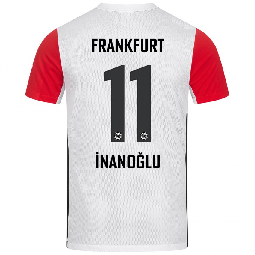 Niño Camiseta Kaan İnanoğlu #11 Blanco Rojo 1ª Equipación 2024/25 La Camisa Argentina