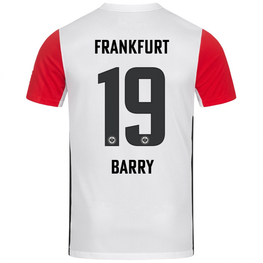 Niño Camiseta Jasha Barry #19 Blanco Rojo 1ª Equipación 2024/25 La Camisa Argentina