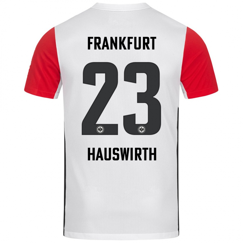 Niño Camiseta Max Hauswirth #23 Blanco Rojo 1ª Equipación 2024/25 La Camisa Argentina