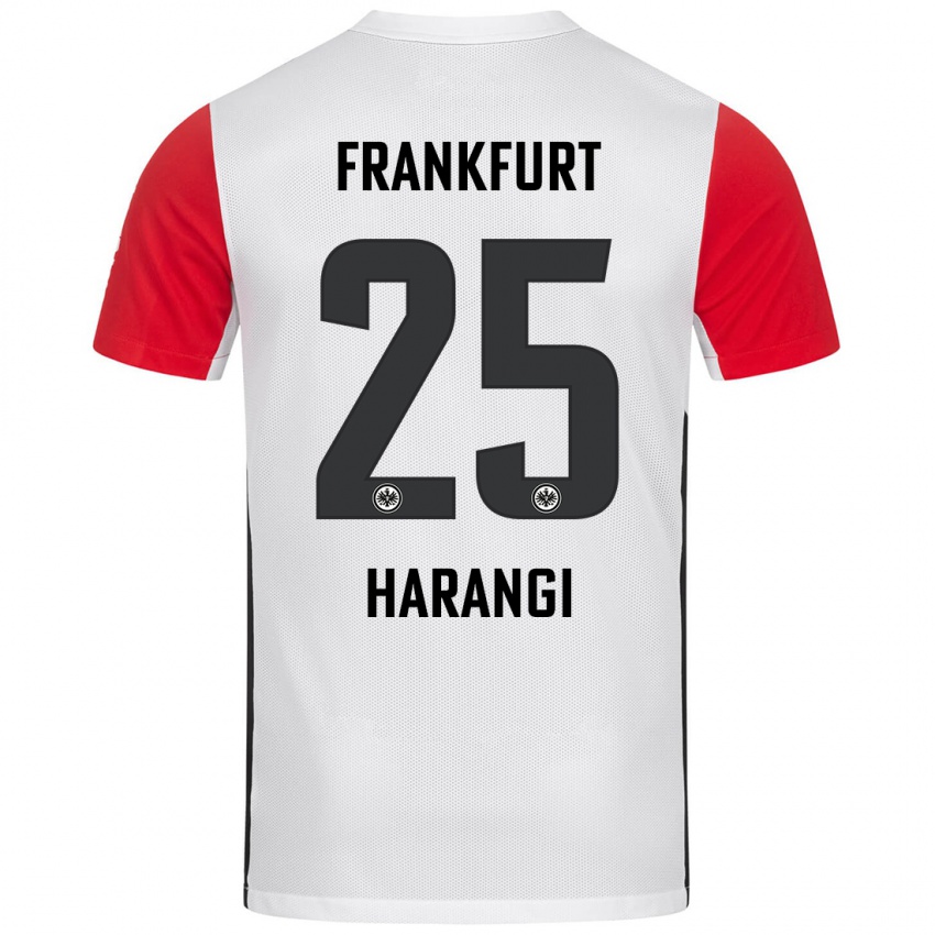 Niño Camiseta Aiden Harangi #25 Blanco Rojo 1ª Equipación 2024/25 La Camisa Argentina