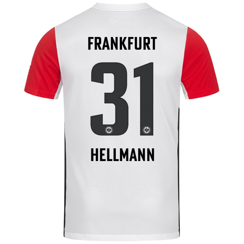 Niño Camiseta Melvin Hellmann #31 Blanco Rojo 1ª Equipación 2024/25 La Camisa Argentina