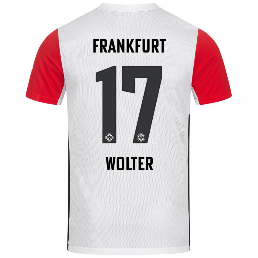 Niño Camiseta Pia-Sophie Wolter #17 Blanco Rojo 1ª Equipación 2024/25 La Camisa Argentina