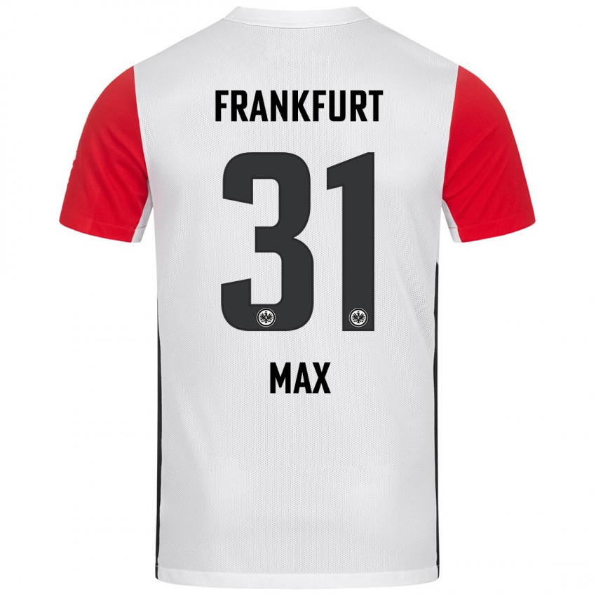 Niño Camiseta Philipp Max #31 Blanco Rojo 1ª Equipación 2024/25 La Camisa Argentina