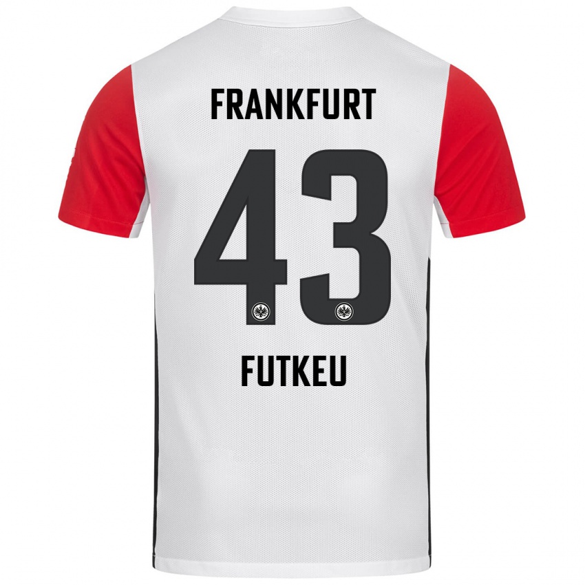 Niño Camiseta Noel Futkeu #43 Blanco Rojo 1ª Equipación 2024/25 La Camisa Argentina