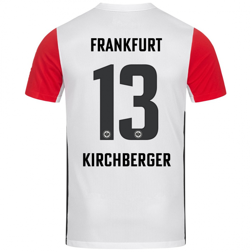 Niño Camiseta Virginia Kirchberger #13 Blanco Rojo 1ª Equipación 2024/25 La Camisa Argentina