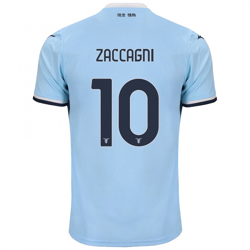 Niño Camiseta Mattia Zaccagni #10 Azul 1ª Equipación 2024/25 La Camisa Argentina