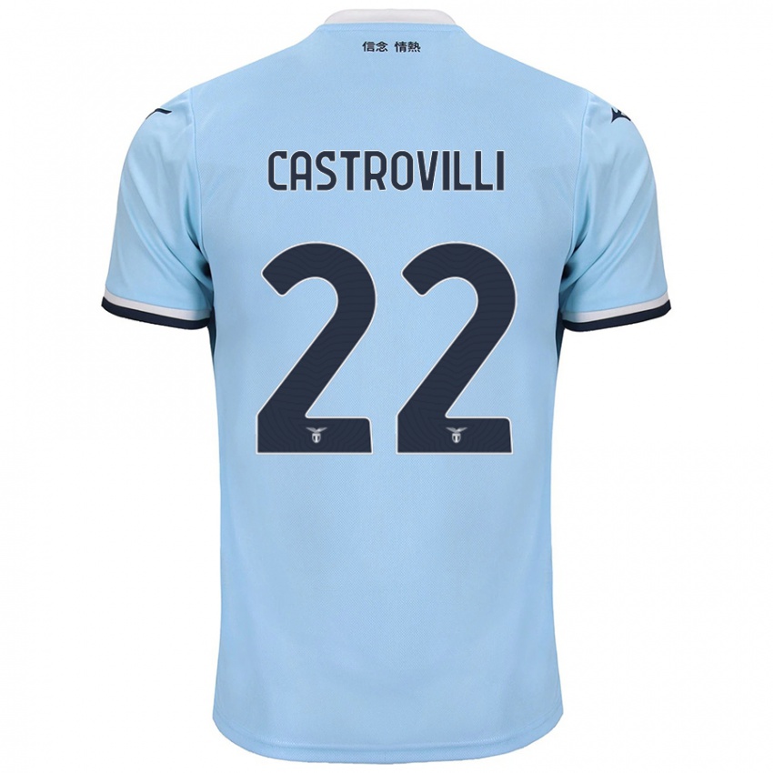 Niño Camiseta Gaetano Castrovilli #22 Azul 1ª Equipación 2024/25 La Camisa Argentina