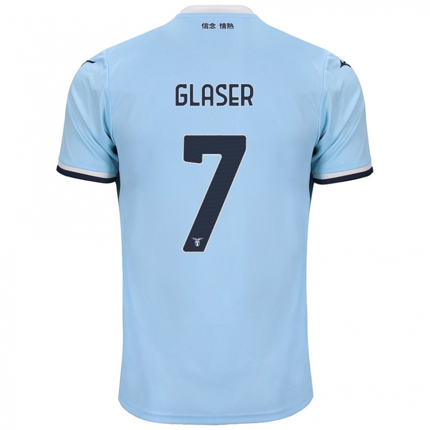 Niño Camiseta Julia Glaser #7 Azul 1ª Equipación 2024/25 La Camisa Argentina