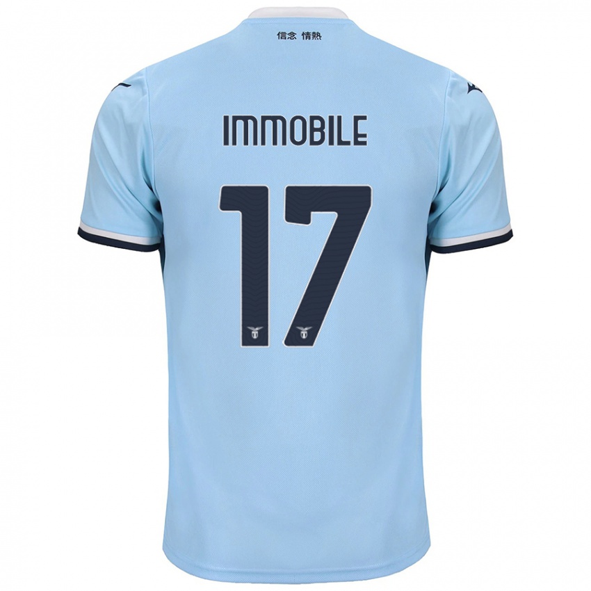 Niño Camiseta Ciro Immobile #17 Azul 1ª Equipación 2024/25 La Camisa Argentina