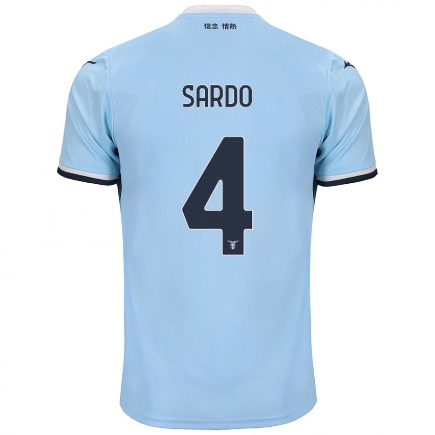 Niño Camiseta Jacopo Sardo #4 Azul 1ª Equipación 2024/25 La Camisa Argentina