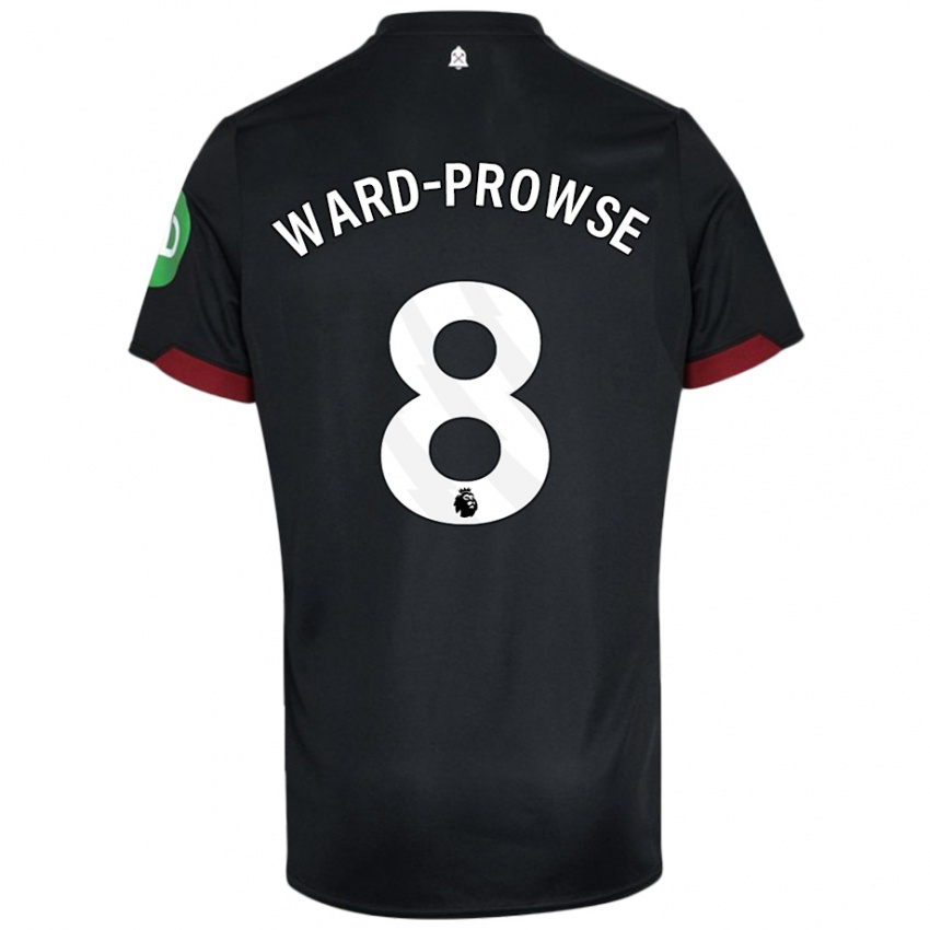 Niño Camiseta James Ward-Prowse #8 Negro Blanco 2ª Equipación 2024/25 La Camisa Argentina