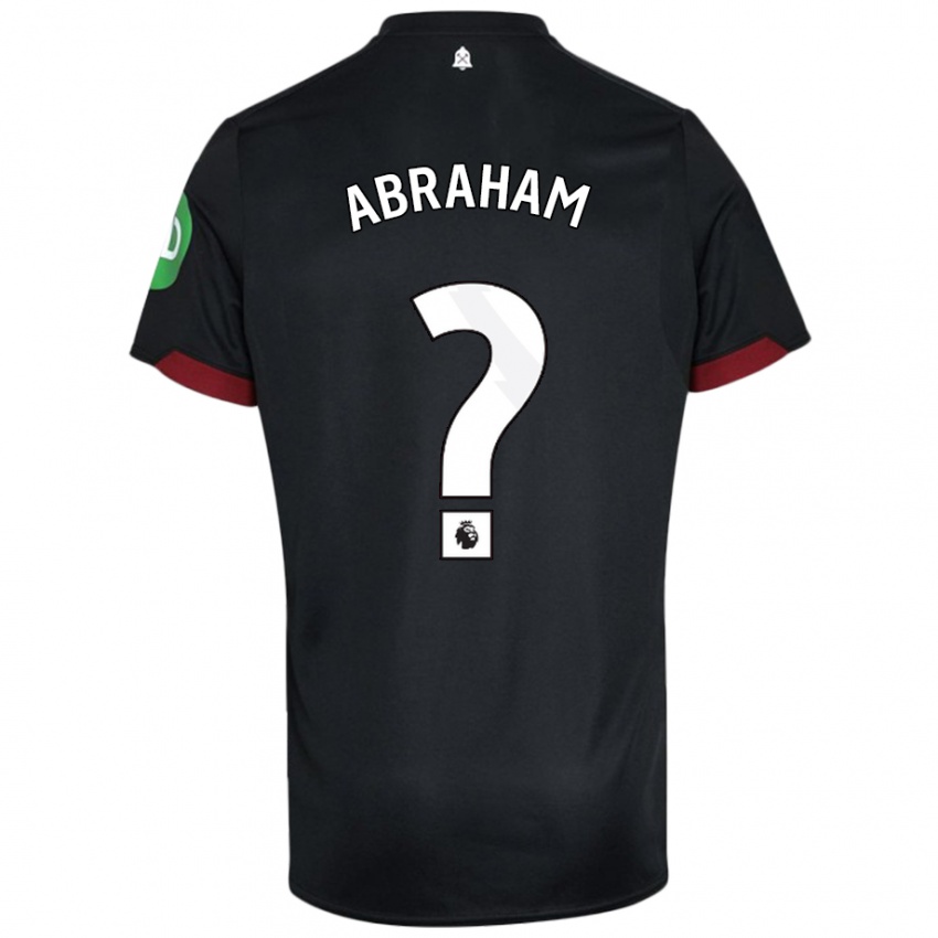 Niño Camiseta Dondre Abraham #0 Negro Blanco 2ª Equipación 2024/25 La Camisa Argentina