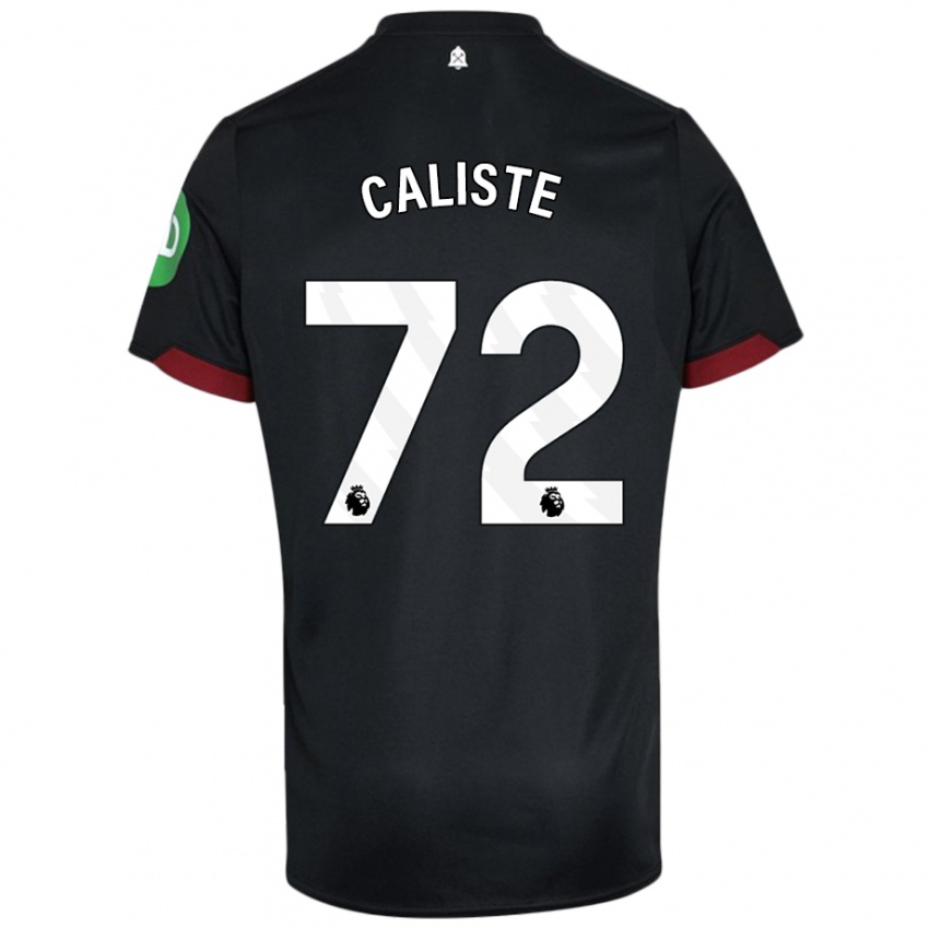 Niño Camiseta Gabriel Caliste #72 Negro Blanco 2ª Equipación 2024/25 La Camisa Argentina