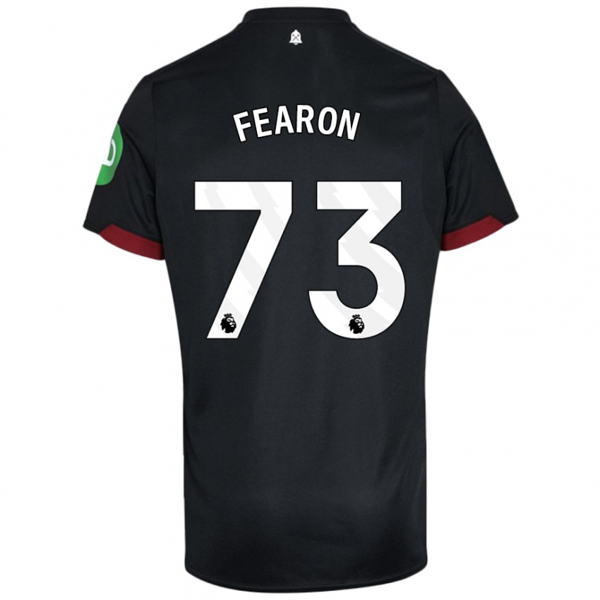 Niño Camiseta Preston Fearon #73 Negro Blanco 2ª Equipación 2024/25 La Camisa Argentina