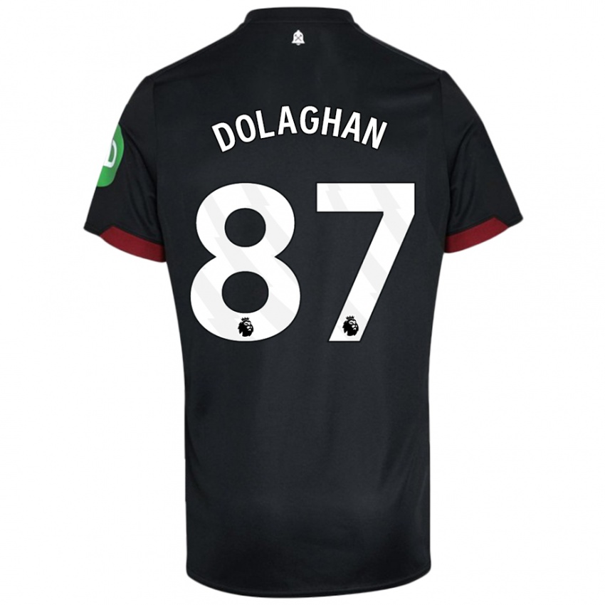 Niño Camiseta Brad Dolaghan #87 Negro Blanco 2ª Equipación 2024/25 La Camisa Argentina