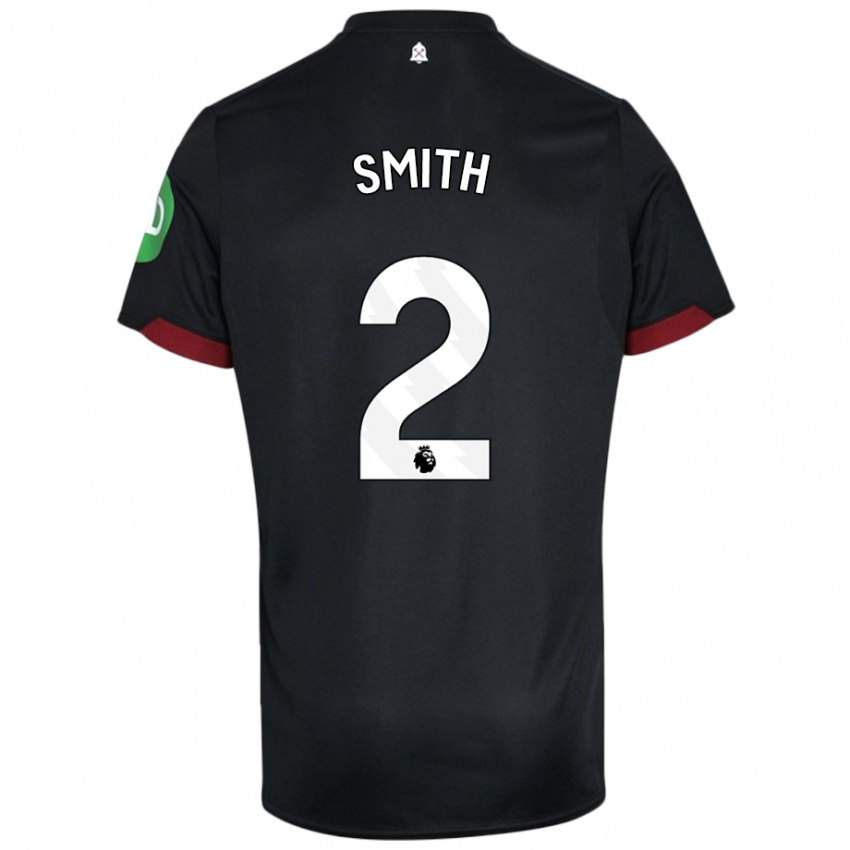 Niño Camiseta Kirsty Smith #2 Negro Blanco 2ª Equipación 2024/25 La Camisa Argentina