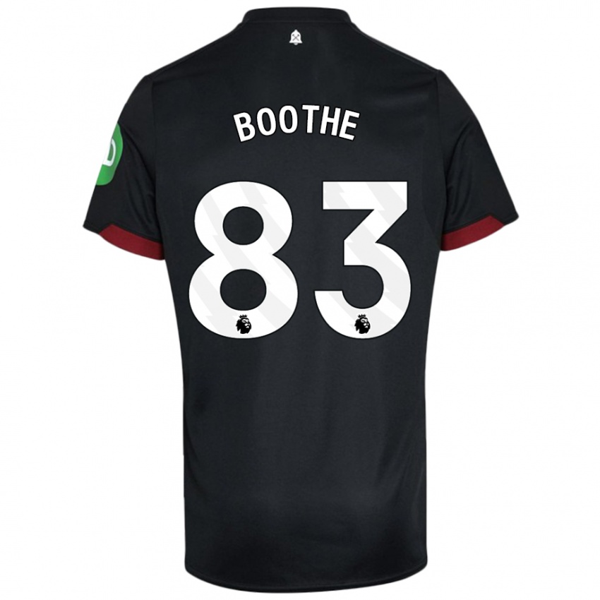 Niño Camiseta Sebastian Boothe #83 Negro Blanco 2ª Equipación 2024/25 La Camisa Argentina