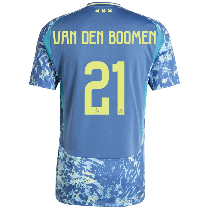 Niño Camiseta Branco Van Den Boomen #21 Gris Azul Amarillo 2ª Equipación 2024/25 La Camisa Argentina