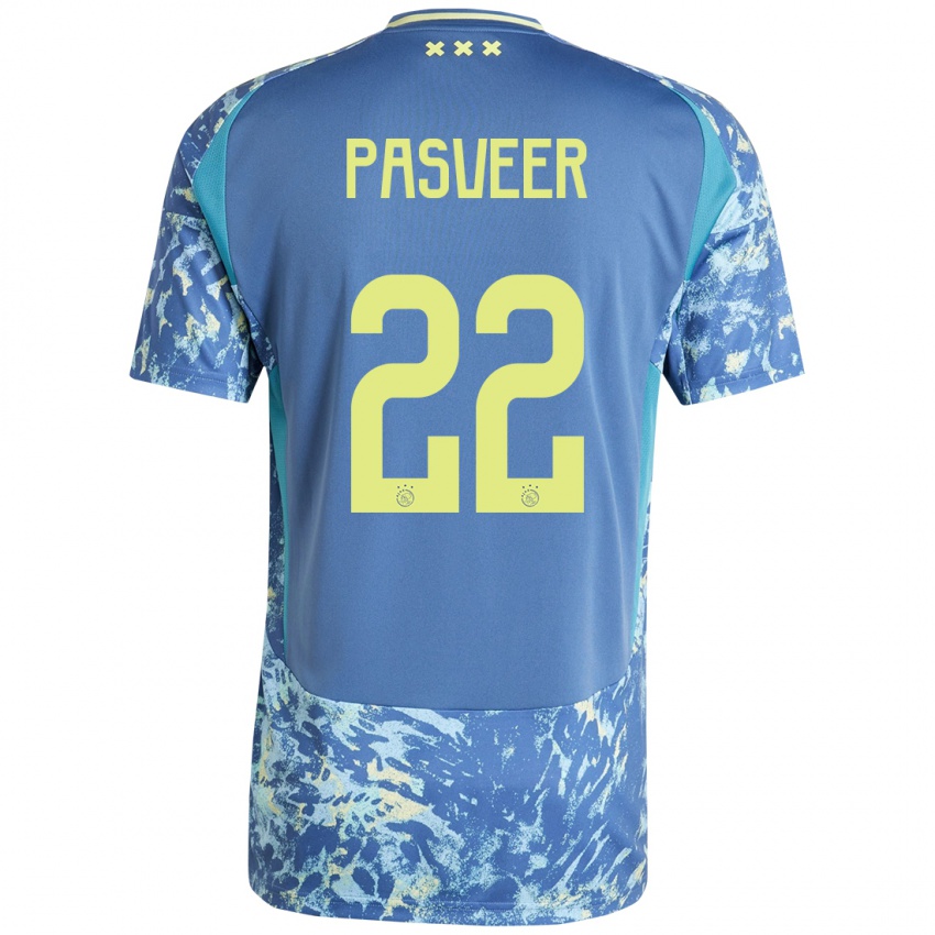 Niño Camiseta Remko Pasveer #22 Gris Azul Amarillo 2ª Equipación 2024/25 La Camisa Argentina