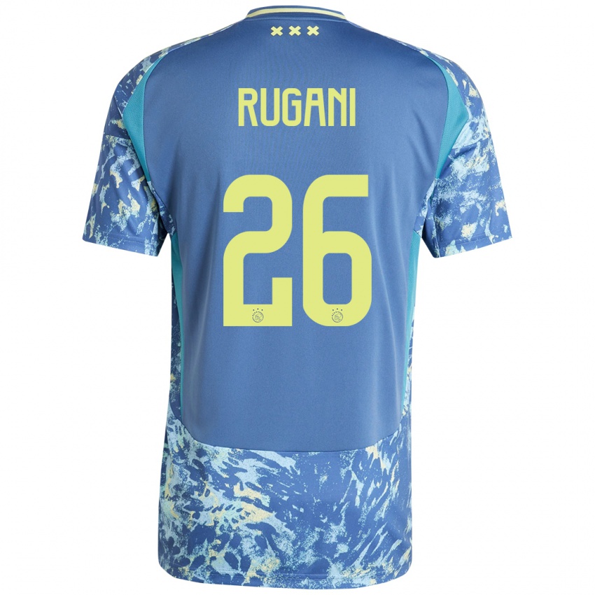 Niño Camiseta Daniele Rugani #26 Gris Azul Amarillo 2ª Equipación 2024/25 La Camisa Argentina