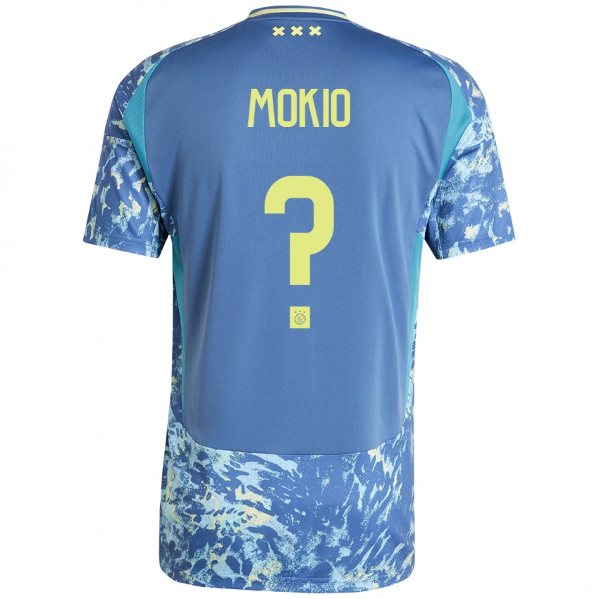 Niño Camiseta Jorthy Mokio #0 Gris Azul Amarillo 2ª Equipación 2024/25 La Camisa Argentina