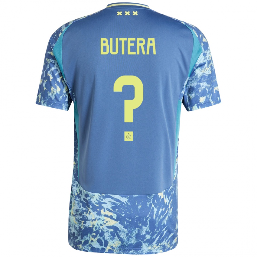 Niño Camiseta Ethan Butera #0 Gris Azul Amarillo 2ª Equipación 2024/25 La Camisa Argentina