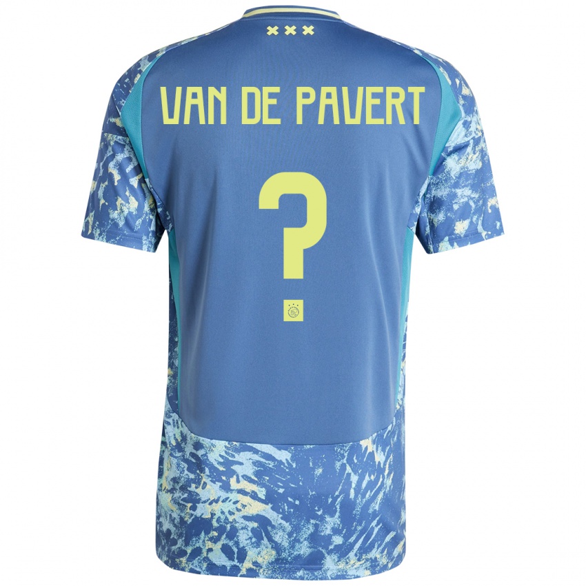 Niño Camiseta Ryan Van De Pavert #0 Gris Azul Amarillo 2ª Equipación 2024/25 La Camisa Argentina