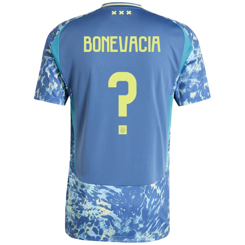 Niño Camiseta Giuliano Bonevacia #0 Gris Azul Amarillo 2ª Equipación 2024/25 La Camisa Argentina