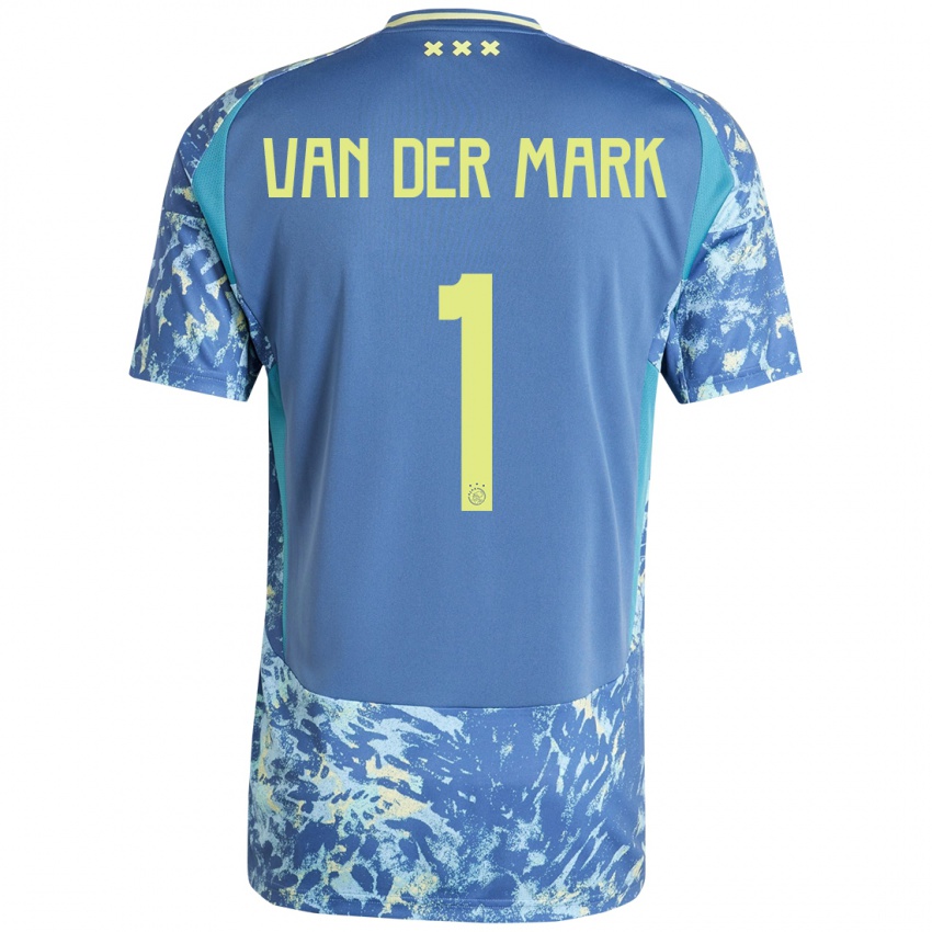 Niño Camiseta Jesper Van Der Mark #1 Gris Azul Amarillo 2ª Equipación 2024/25 La Camisa Argentina