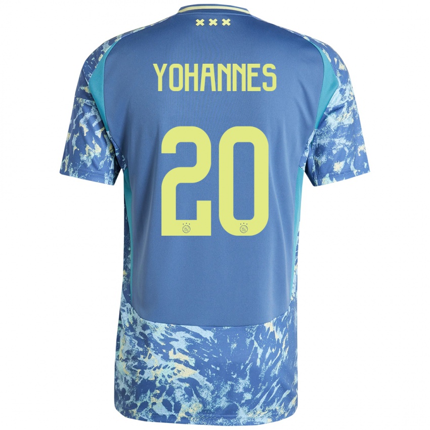 Niño Camiseta Lily Yohannes #20 Gris Azul Amarillo 2ª Equipación 2024/25 La Camisa Argentina