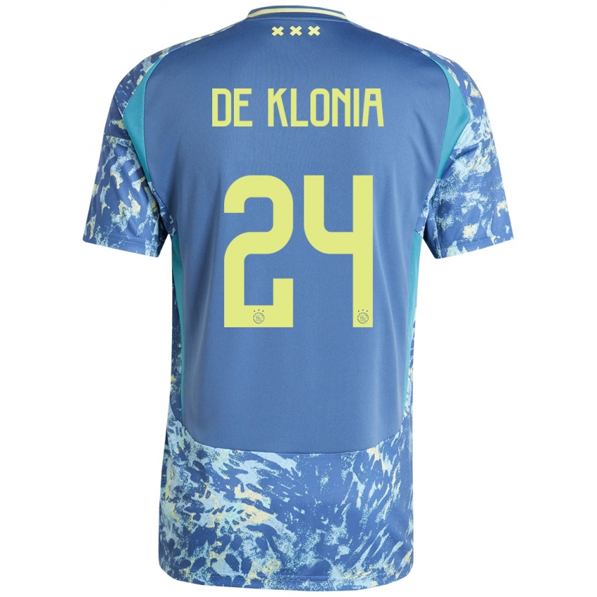 Niño Camiseta Daliyah De Klonia #24 Gris Azul Amarillo 2ª Equipación 2024/25 La Camisa Argentina