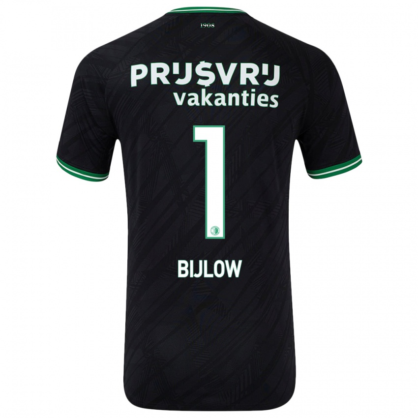 Niño Camiseta Justin Bijlow #1 Negro Verde 2ª Equipación 2024/25 La Camisa Argentina