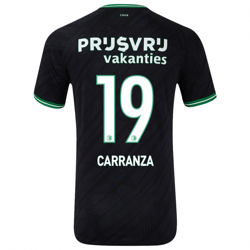 Niño Camiseta Julián Carranza #19 Negro Verde 2ª Equipación 2024/25 La Camisa Argentina