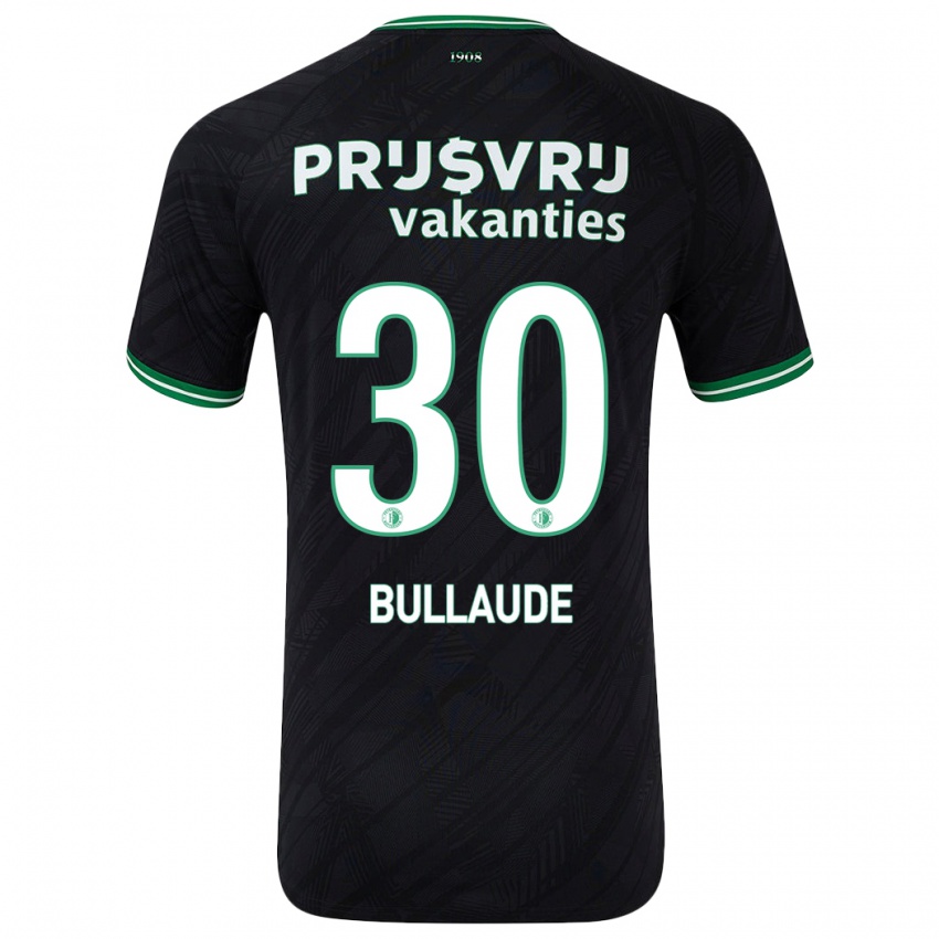 Niño Camiseta Ezequiel Bullaude #30 Negro Verde 2ª Equipación 2024/25 La Camisa Argentina